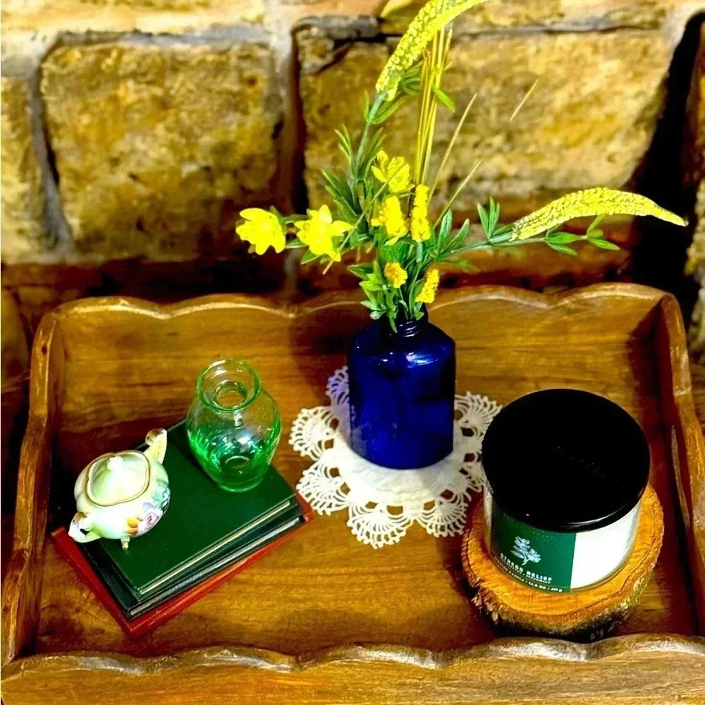 Lovely Decorative Vignette with Lenox, Bath&Body Works, & Cobalt Blue